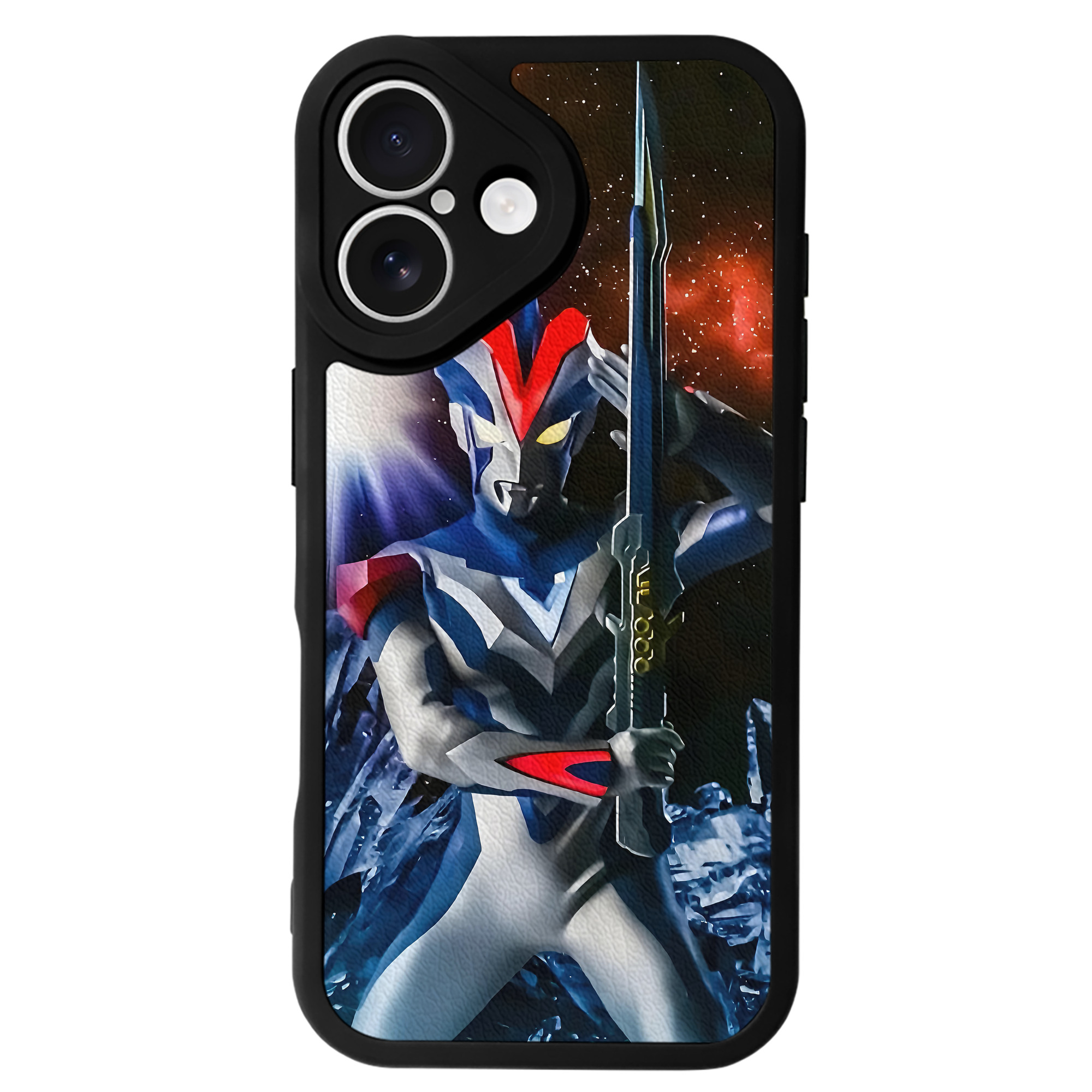 （画像用） ウルトラマン Ultraman 【iPhone 16シリーズ対応】シリコンスマホケース（レザー調） 材質：シリコン